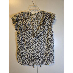 Velvet by Graham Spencer Floral Rayon Boho Top Womens Size XLarge